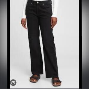 Gap Mid Rise '90s Loose Jeans with Washwell in Organic Cotton Black LONG